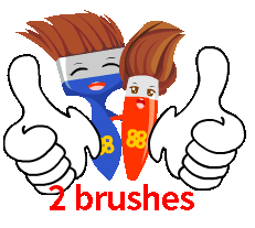 2 brushes